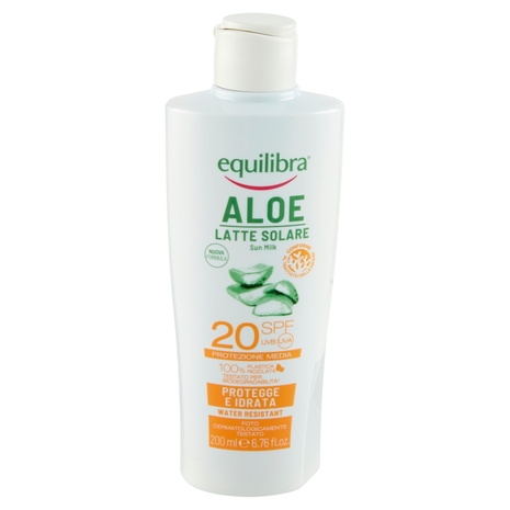 equilibra Aloe Latte Solare 20 SPF Protezione Media 200 ml